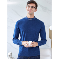 恒源祥男士纯羊毛衫秋冬款圆领纯羊毛套头宽松时尚纯色针织衫