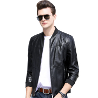 恒源祥男士皮衣2020新款男皮夹克冬季棒球领PU夹克外套