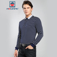 AEMAPE苹果 长袖T恤衫男士棉质条纹休闲百搭新款Polo衫
