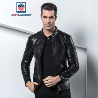 AEMAPE苹果 皮衣男士短款时尚休闲机车帅气仿皮夹克新款外套
