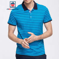 AEMAPE苹果 polo衫男士休闲时尚气质棉质条纹短袖