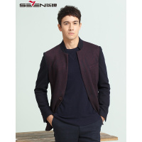 柒牌SEVEN西服男士新款立领西服时尚修身单件西服