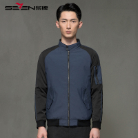 柒牌SEVEN男装撞色夹克春款时尚休闲百搭夹克外套青年男士