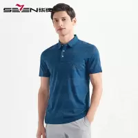 柒牌SEVEN男装夏季时尚商务休闲条纹短袖Polo衫