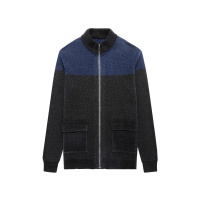 柒牌SEVEN男装冬季保暖时尚丝绒开襟针织衫