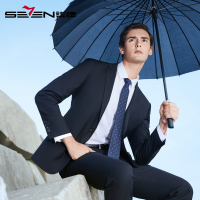 柒牌男装套西21春季商务休闲职场办公男士西装修身时尚青年西服套装