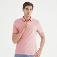 柒牌男装2021夏季新款短袖POLO衫弹力舒适透气青年纯色翻领半袖