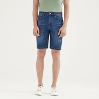 柒牌男装2021夏季耐磨抗皱青年短裤时尚百搭潮流牛仔裤男士五分裤