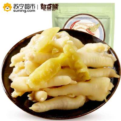 憨豆熊 泡椒凤爪250g 袋休闲零食四川特产鸡爪泡椒味