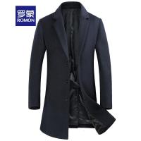 罗蒙（ROMON）毛呢大衣男中长款青年时尚礼服领商务休闲保暖羊毛外套风衣
