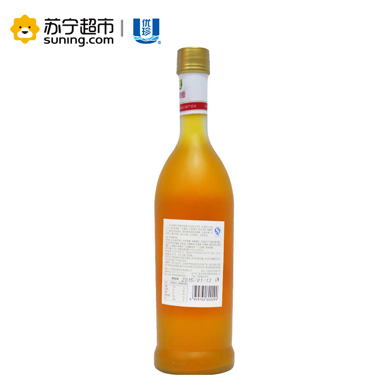 优珍 苹果醋750ml*6瓶/箱磨砂瓶装宴会居家常备餐桌 苹果汁醋饮料 箱装 中国河南新乡市产