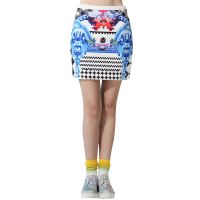秋水伊人夏季新品女装印花半身裙直筒半身裙G011