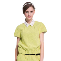 新品上衣可脱卸亚克力钻钉珠宽松短袖针织T恤纯色FG15