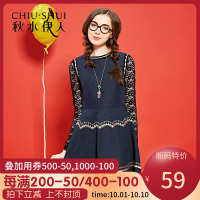 秋水伊人2019新款女韩版显瘦复古气质无袖连衣裙子FR100_30