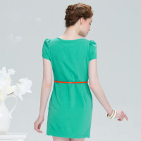 秋水伊人2021夏装新款碎花短袖雪纺连衣裙S357