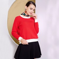秋水伊人2020秋冬季新款宽松套头长袖直筒纯色针织衫女毛衣K037