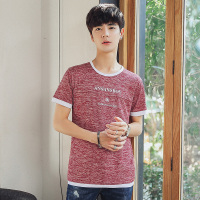 稻草人(Mexican)夏季男士短袖T恤韩版青少年帅气半袖体恤潮流男装学生迷彩衣服男