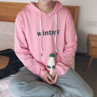 稻草人(Mexican)港风青少年上衣春秋装时尚男装休闲学生连帽套头长袖卫衣外套