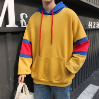 稻草人(Mexican)秋季卫衣男士日系连帽宽松学生休闲卫衣男外套拼色男卫衣