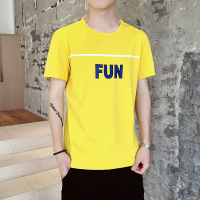 稻草人(Mexican)青年夏季短袖男t恤韩版潮流宽松港风印花嘻哈棉质上衣服