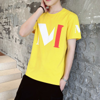 稻草人(Mexican)夏季韩版ins修身短袖t恤男青少年学生印花bf风帅气棉体恤衫