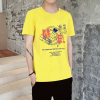 稻草人(Mexican)夏季男士短袖t恤潮牌时尚韩版圆领衣服半袖棉潮流打底衫男青年