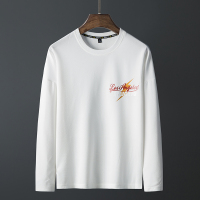 稻草人(Mexican)春秋季男士长袖t恤圆领韩版修身上衣服印花体恤男装打底衫潮