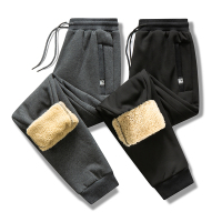 稻草人(Mexican)卫裤男冬季加绒加厚外穿棉裤运动裤宽松束脚长裤休闲裤子男