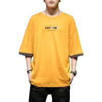 稻草人(Mexican)男士短袖t恤韩版潮流休闲宽松圆领五分袖时尚青年上衣服