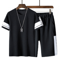 俞兆林(YUZHAOLIN)短袖男t恤夏季韩版潮流港风ins潮牌一套休闲运动短裤套装