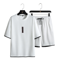 俞兆林(YUZHAOLIN)夏季短袖套装港风休闲男士宽松T恤潮牌潮流百搭男装