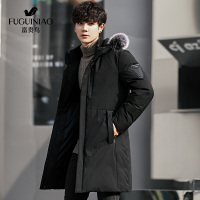 富贵鸟羽绒服男士韩版潮流外套时尚加厚连帽中长款羽绒服男