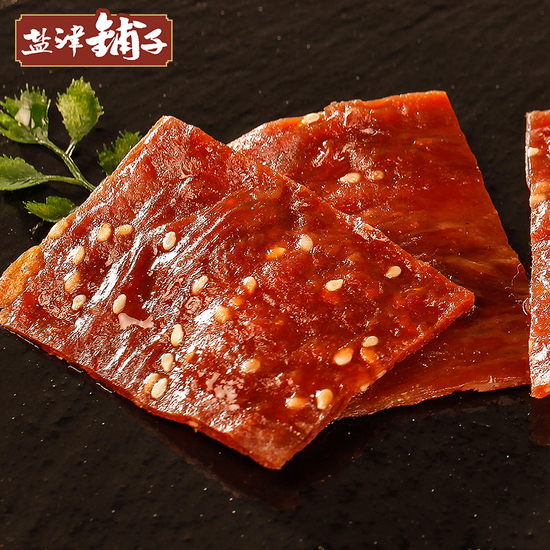 盐津铺子风味猪肉脯原味150g猪肉干 开袋即食 熟食肉类小吃零食