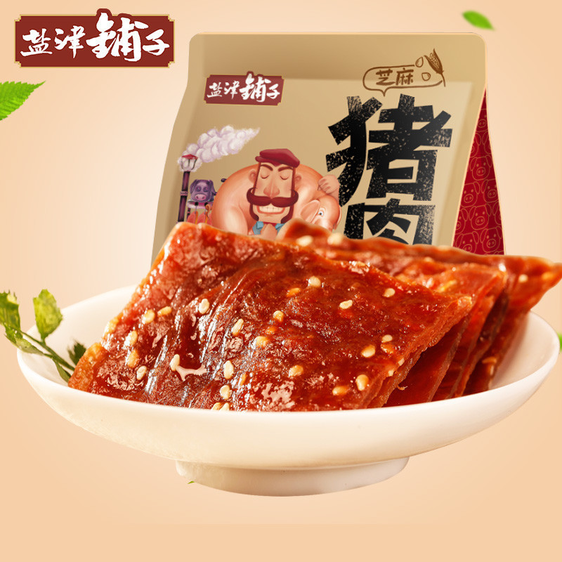 盐津铺子风味猪肉脯香辣味150g猪肉干 开袋即食 熟食肉类小吃零食