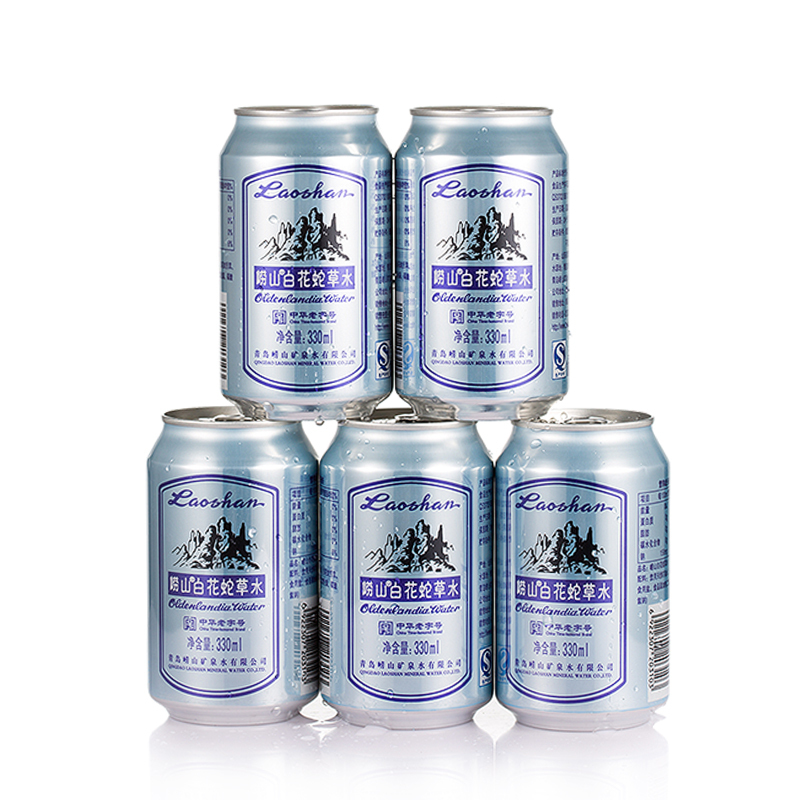 苏宁超市】崂山白花蛇草水(罐装)330ml*24整箱