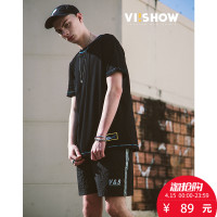 viishow短袖T恤男潮牌男士休闲圆领半袖上衣体恤宽松8