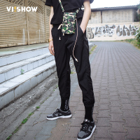 viishow夏装新品休闲裤男 潮牌2018松紧带街头九分裤男士运动裤子