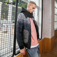 viishow潮牌冬季男士外套欧美保暖棉服男渐变可脱卸连帽_1