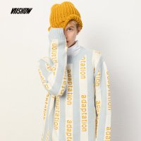 viishow2018冬季新款针织衫女 韩版圆领套头女士毛衣情侣装外套