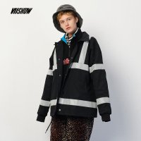 viishow2018新款秋冬夹克女拼色宽松休闲外套个生情侣上衣