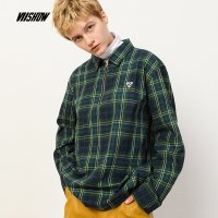 viishow2018新款衬衫女秋冬潮流休闲宽松格子上衣学生情侣外套