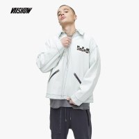 viishow2019春季新款夹克男 韩版潮牌男士外套 方领印花男生上衣