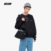 viishow2019春装新款卫衣 韩版圆领套头男士外套情侣装卫衣学生装