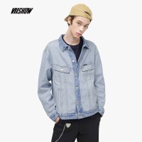 viishow2019春季新款牛仔夹克男 韩版休闲男士外套做旧水洗白上衣