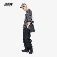 viishow2019夏季新款短袖T恤男 潮牌圆领男士半袖条纹上衣学生装