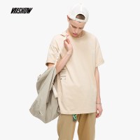 viishow2019夏季新款短袖T恤男 韩版纯色学生体恤男士上衣五分袖