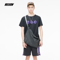 viishow2019夏季新款短袖T恤男 潮牌圆领印花男士半袖上衣学生款