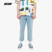 viishow2019夏装新款牛仔裤男 潮牌休闲裤男士直筒裤青年学生装