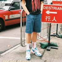 viishow2019夏季新款牛仔短裤男 韩版男士五分裤潮牌工装裤多口袋