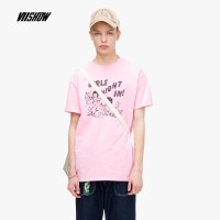 viishow2019夏装新款短袖T恤男 潮牌男士圆领印花体恤韩版打底衫